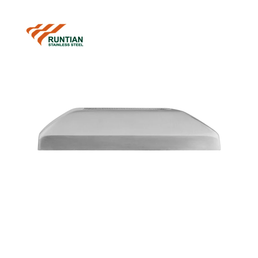 Square Stair 2 Inch Pipe Cover Balustrade 304 316 Stainless Steel Handrail Base Plate Cover Railing Post Base Covers