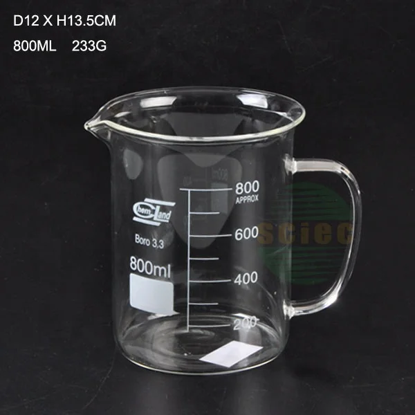 Лидер продаж, мерный стакан из боросиликатного стекла объемом 500 мл, мерный стакан с ручкой