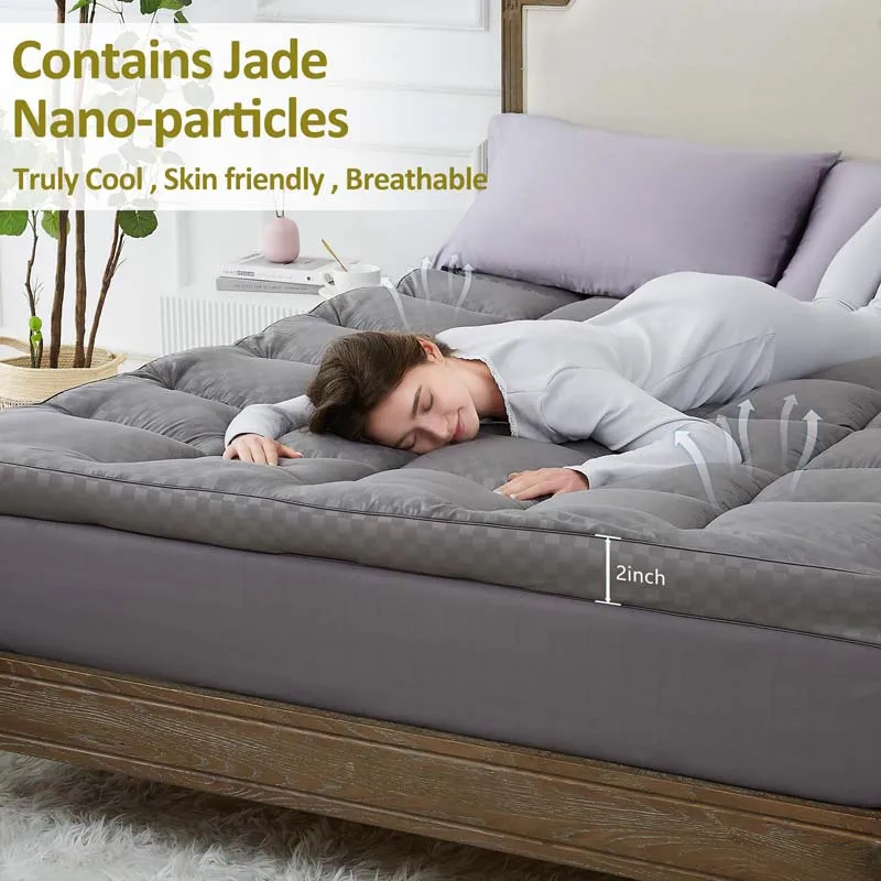 Factory Direct Sales Cotton Topper Mattress Cover Nature Queen Size Bed Cooling Fiber Thick Mattress Topper
