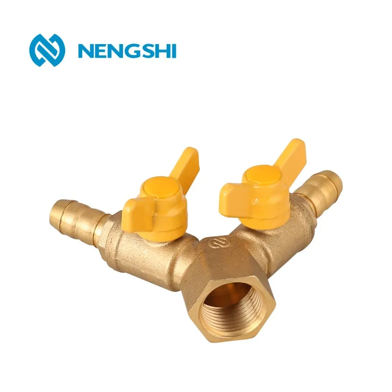 Female Male Brass Gas Ball Valve With Butterfly Handle 1/2 inch 3/4 inch 1 inch