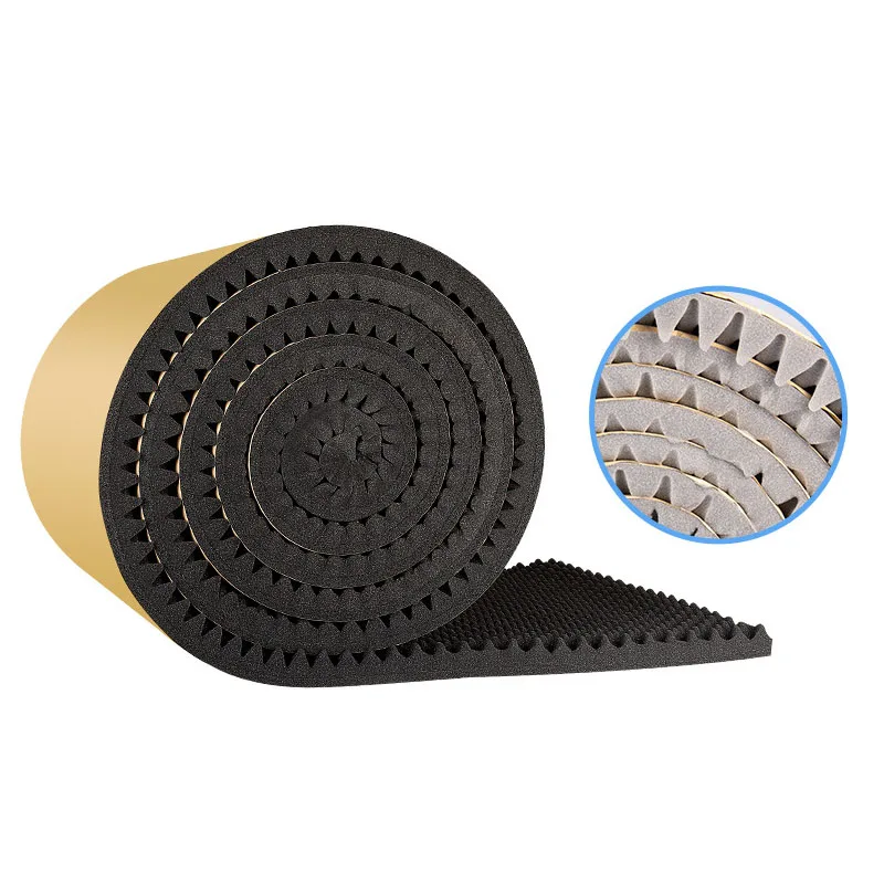 Wholesale black heat insulation rubber and plastic egg cotton sound-absorbing adhesive egg cotton insulation egg cotton