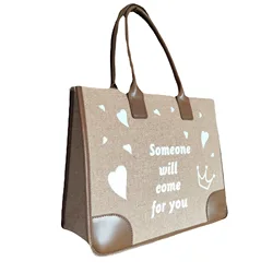 JAKIJAYI Blank/Logo Printed Leather Handle Friendly Recycle Custom Hemp Shopping Tote Jute Bag Wholesale