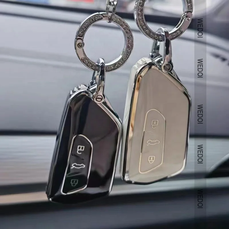 Hot Soft TPU Key Fob Cover For VW ID.4 ID.6 Button Smart key Cover Car Key Case Holder For Volkswagen ID.4 Accessories