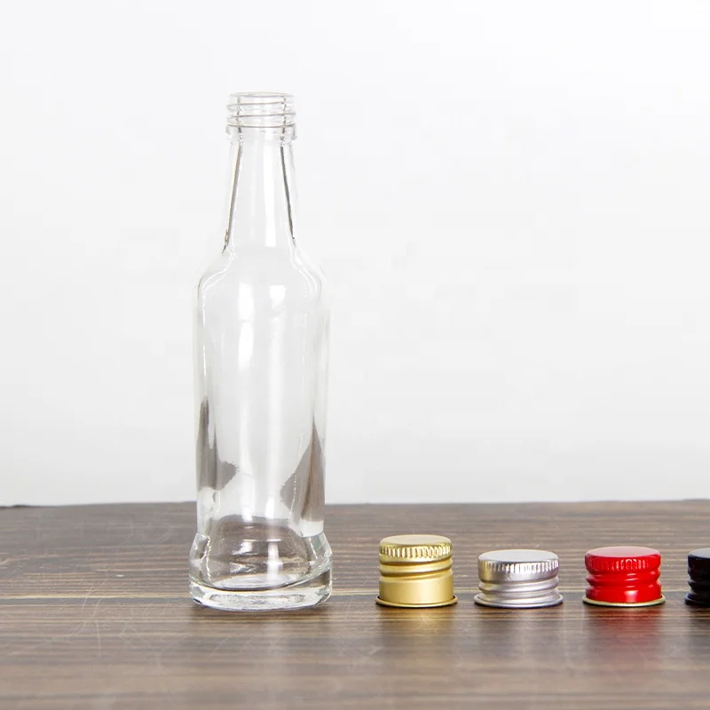 50ml 100ml Alcoholic beverage juice drinks liquor wine whiskey small mini glass bottle with lid
