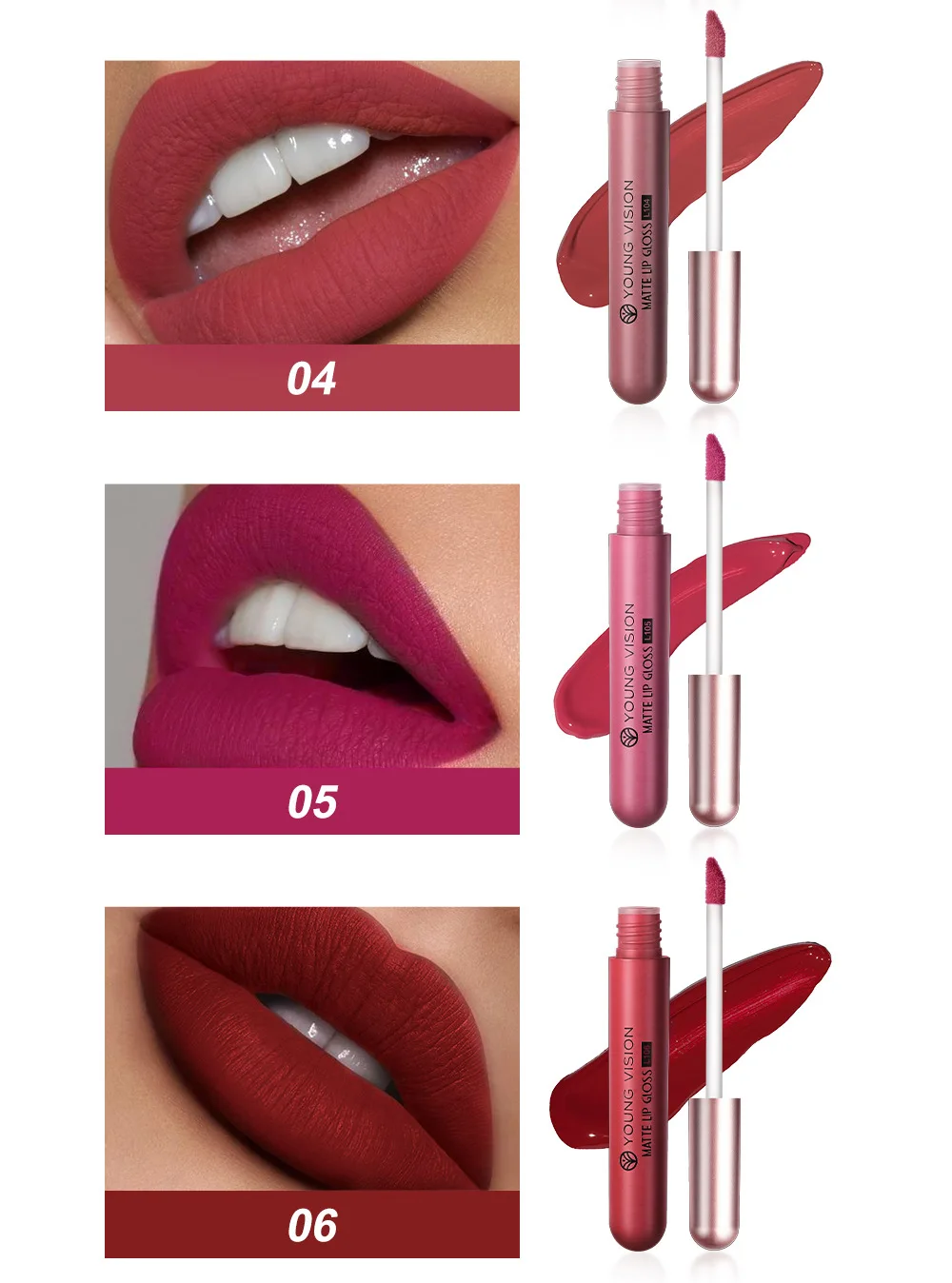Tiktok Hot Selling Not Easy to Fade Suitable for Multiple Occasions Gift for Family and Friends Matte Lip Gloss Set