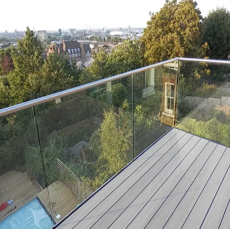 glass railing balcony staircase
