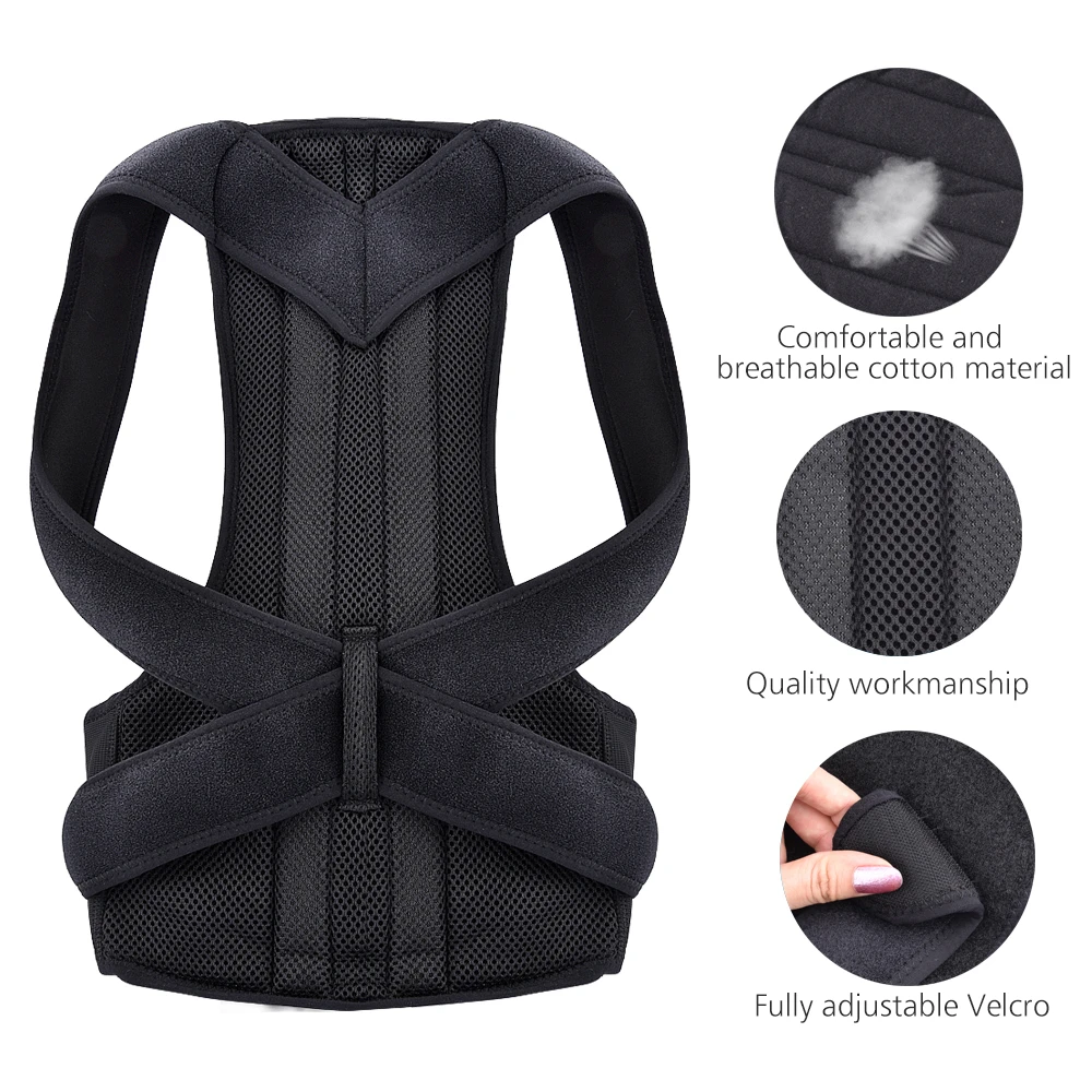 2024 Hot Products Breathable neoprene postural correction Lumbar clavicular support back postural orthotics