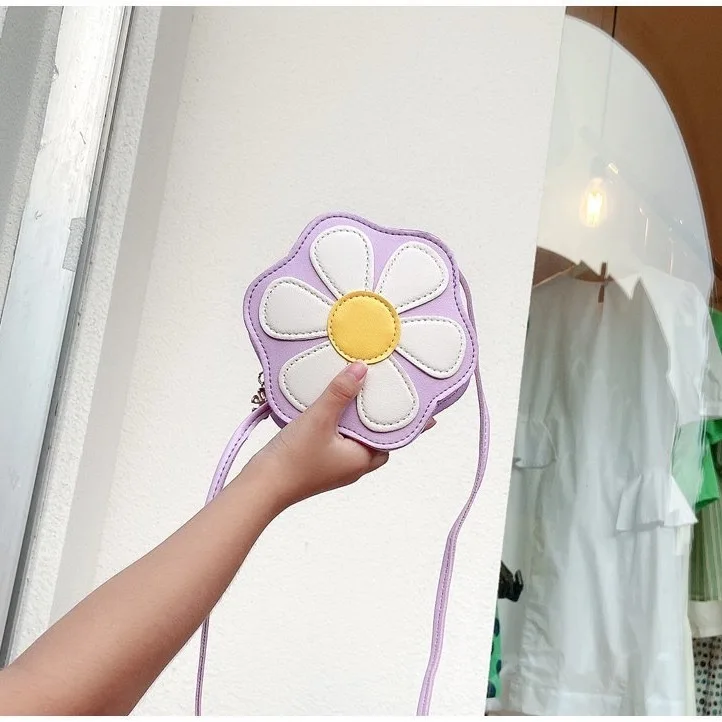 2024 kid fashion trend fancy Flower Crossbody Messenger Bags girls purse kids Leather handbags mini for girls cute kids purse