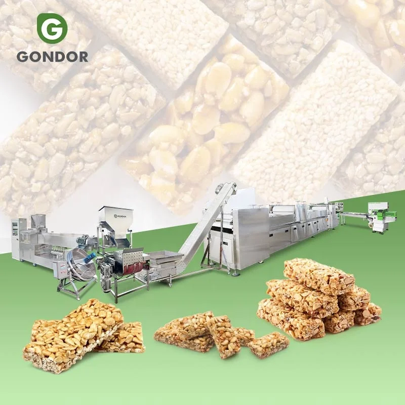 Grain Make Product Protein Steel Stainless Portion Production Line Caramel Candy Nougat Bar Processing Machine