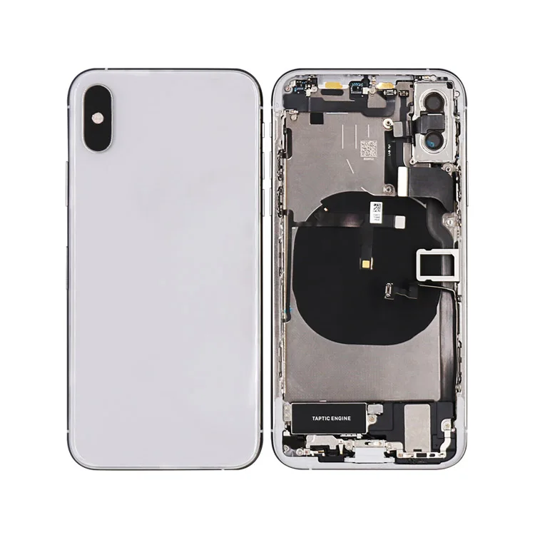 
HQ mobile phone battery cover for iphone X XR Xs max back housing assembly with flex cables 