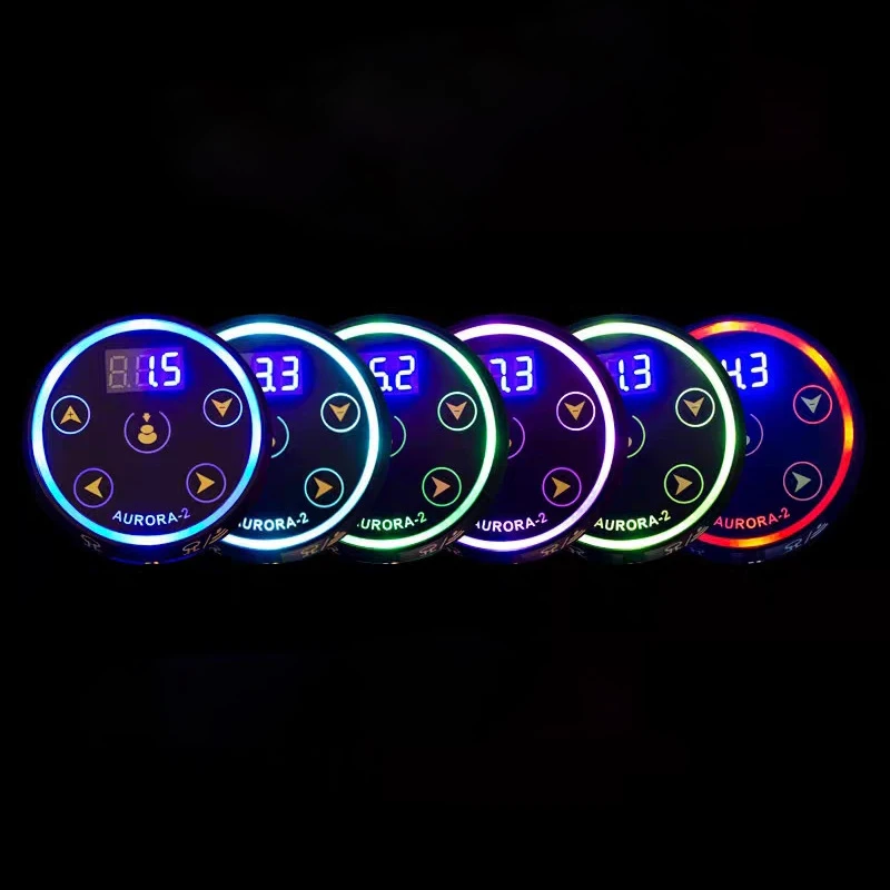 Factory  Sales Professional Tattoo Power Supply Aurora II Power Supply 2nd Gen l Voltage Dual Outputs Fits All Tattoo Machines