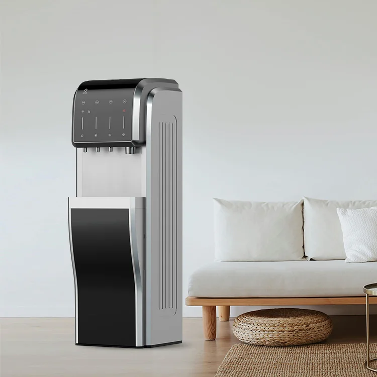 Cube and Crushed Ice Bottom Loading Barrel Water Hot Cold Warm Plastic Freestanding Water Dispenser With Ice Maker