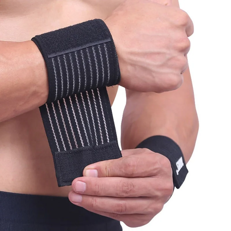 Adjustable Breathable Wrist Sweat Bands Sport Wrist Wraps For Training