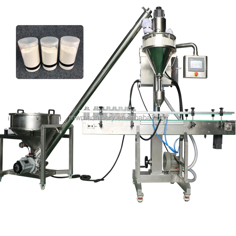 Fully Automatic Auger jar bottle Powder Filling Machine And Packaging Machine Baby Milk Powder Protein Filler for powders