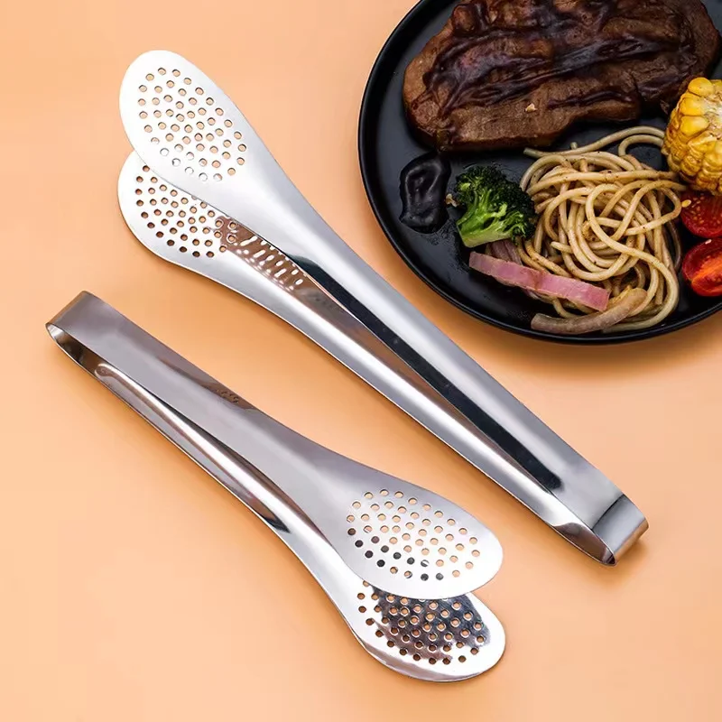 Hot selling kitchen utensils for buffet cooking stainless steel pastry Bbq food tongs