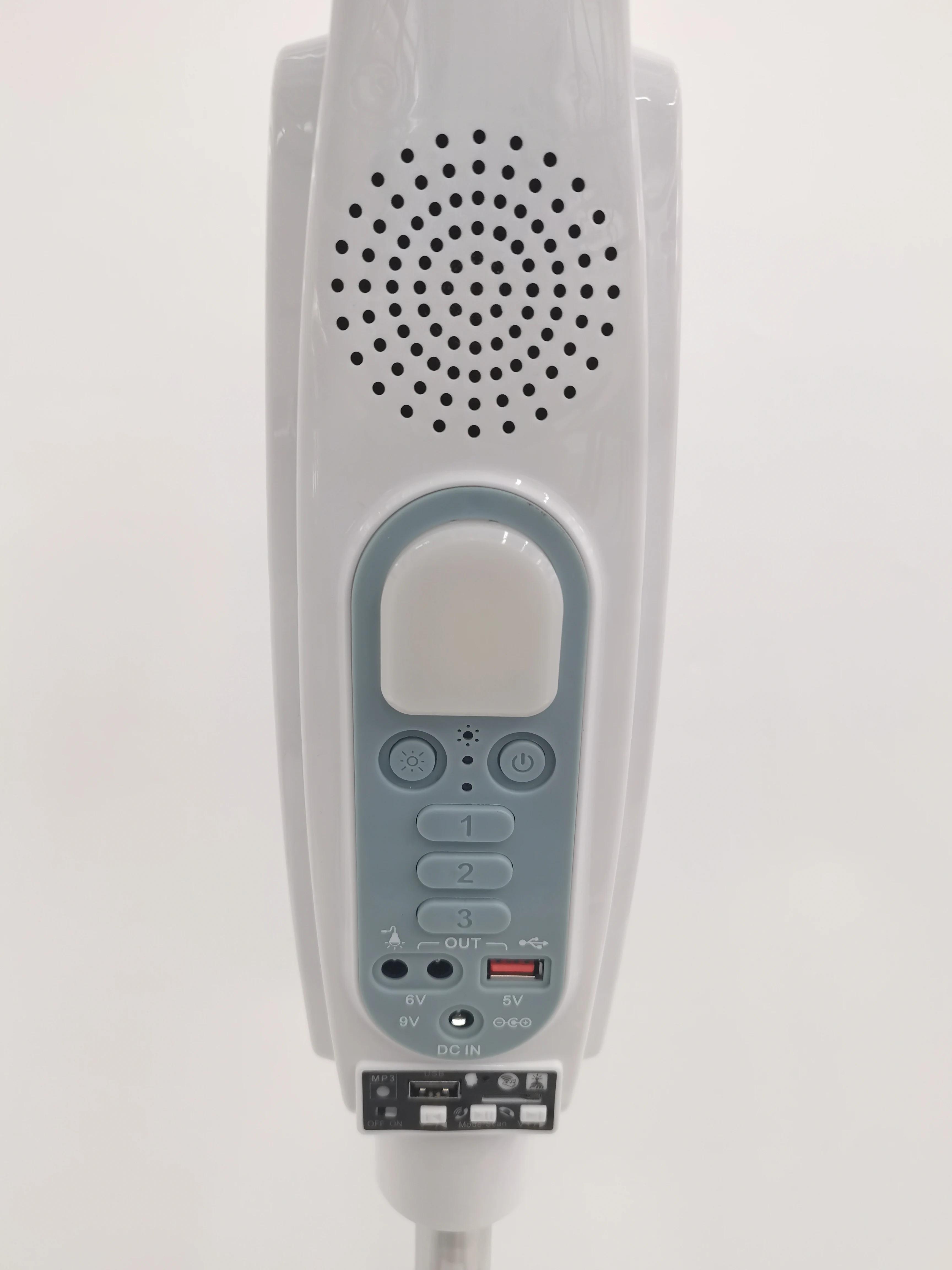 New Product LM-166 Rechargeable Stand Fan 16 Inch AC/DC Operated With LED Light Music FM Radio Player Solar Fan for Home