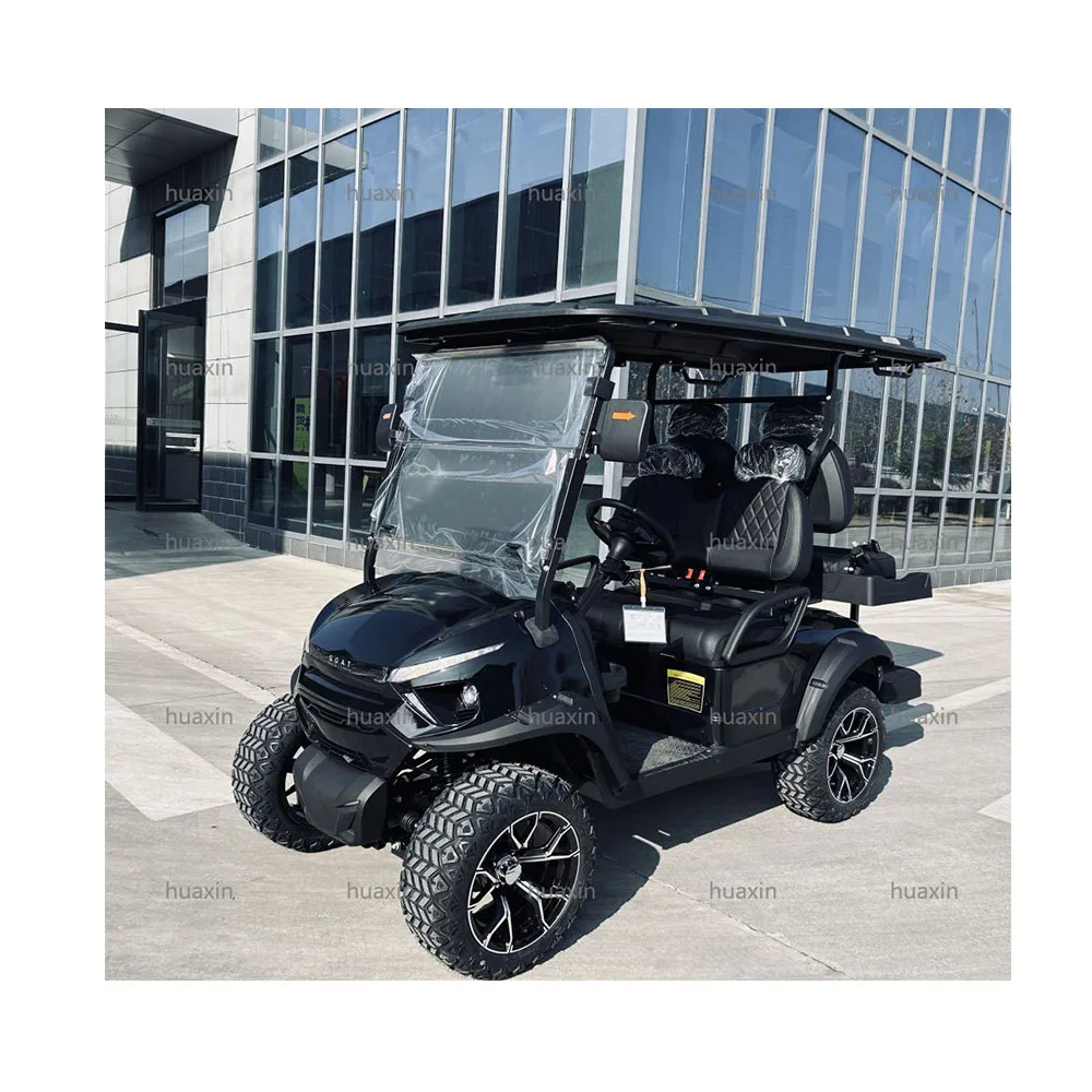 4+4 Road Off Wheels Guangzhou Golf Cart Hunting 2/4/6 Seat Golf Cart 48/72v Golf Cart Roof