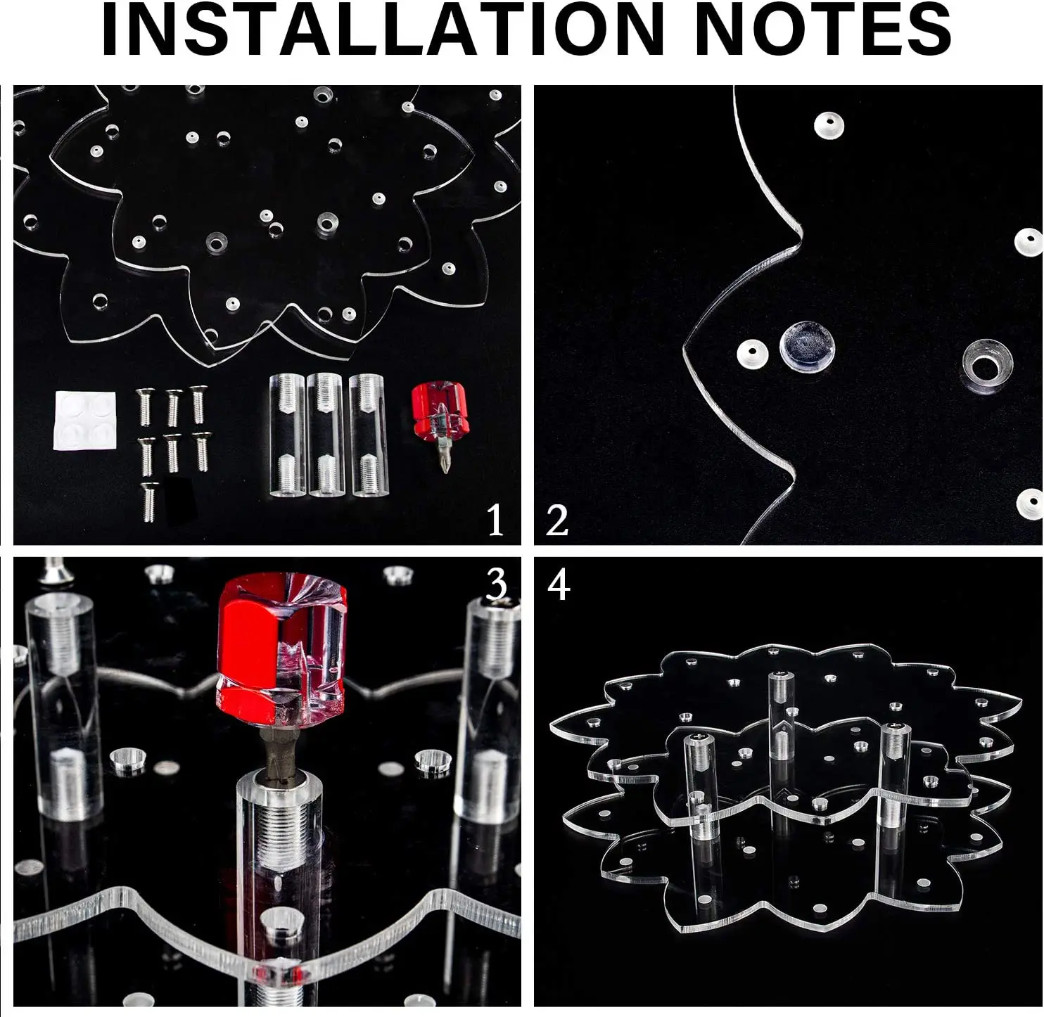 Flower-shaped acrylic lollipop display stand supermarket convenience store candy bar display stand 19-hole transparent bracket