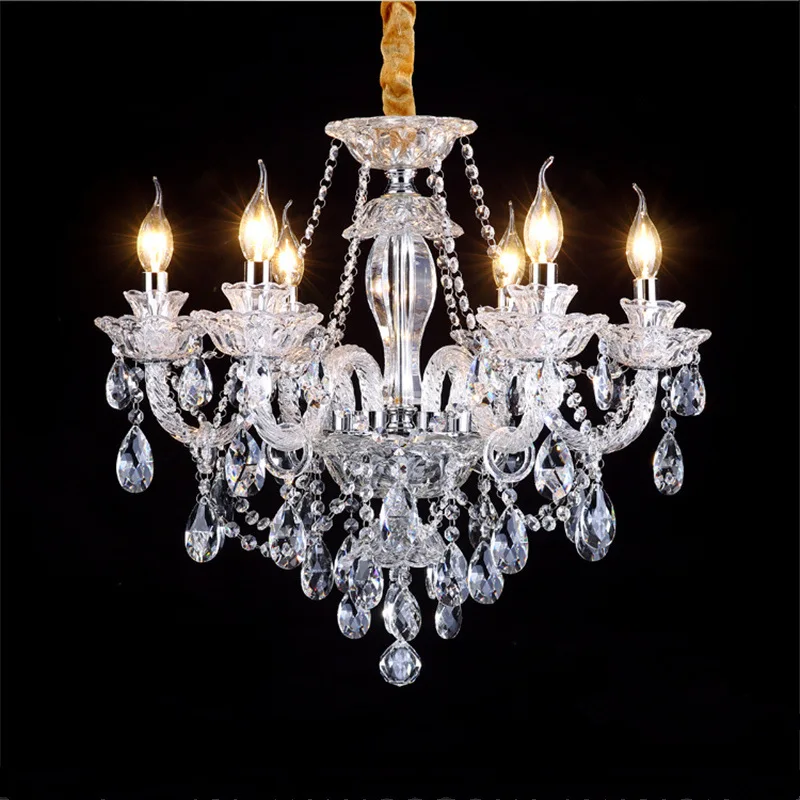 BOKUN Crystal Chandelier Lamp LED Pendant Lamp for Domestic Home Lighting Luxury Villa Hall Candle Lamps