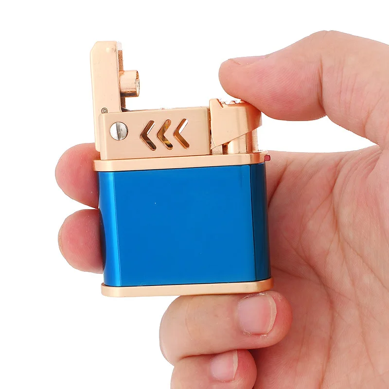 Luxury Cigrate fire lighters custom logo bulk cheap switchable flame