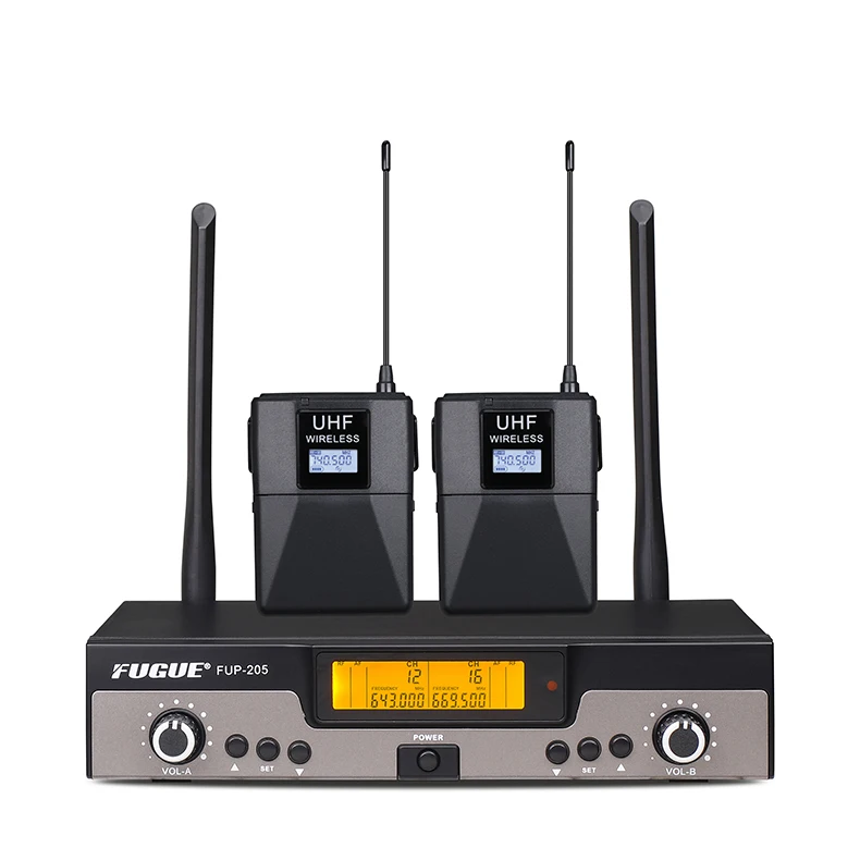 Good Price FUP-205 UHF wireless microphone KTV handheld mic Meeting bodypack