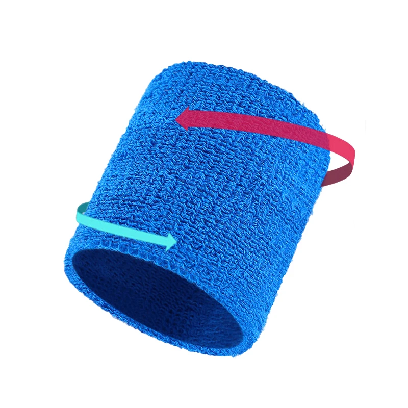 Colorful Cotton Wristband Sweat-absorbent Sweatband Wrist Sweat Band for various Sports