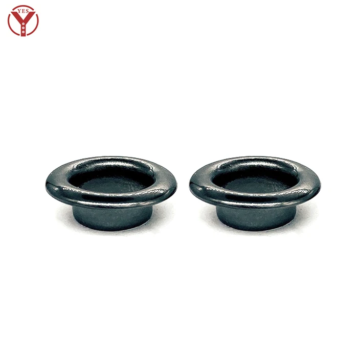 Outer size 13.8 mm Round Cambered eyelet in Barrel Plating  Black nickel