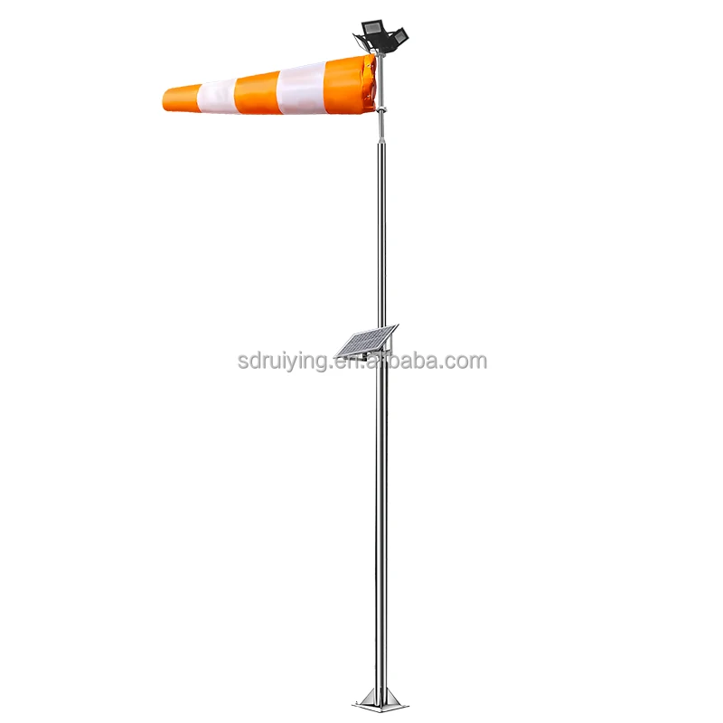 Windsock Stainless Steel Material FAA Standard Windsock For Helipad / Helipad Windsock / Windcone With Helipad Lighting