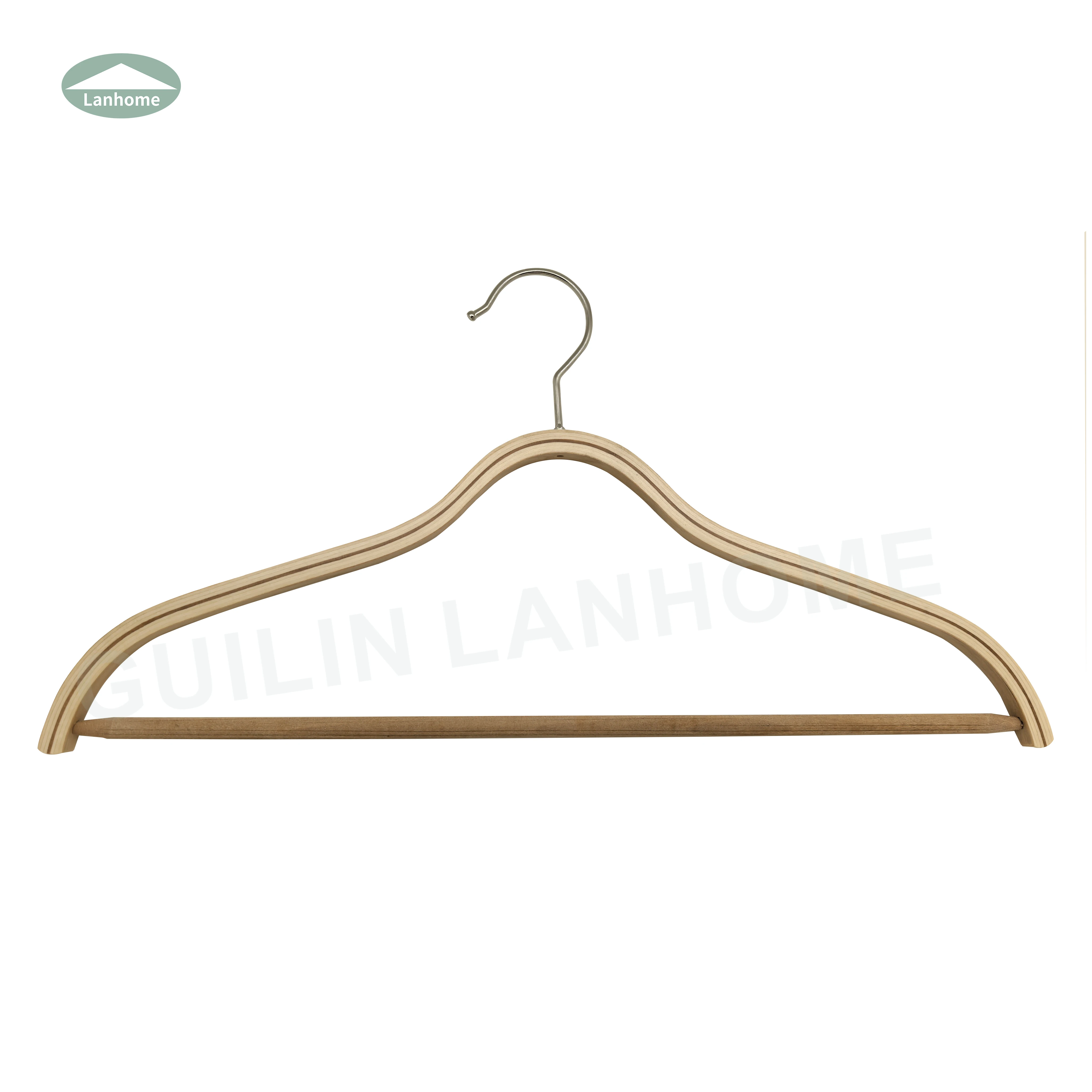 New Arrival Laminated Hangers Special Design Hanger Simple Light Weight Durable Wooden Hanger