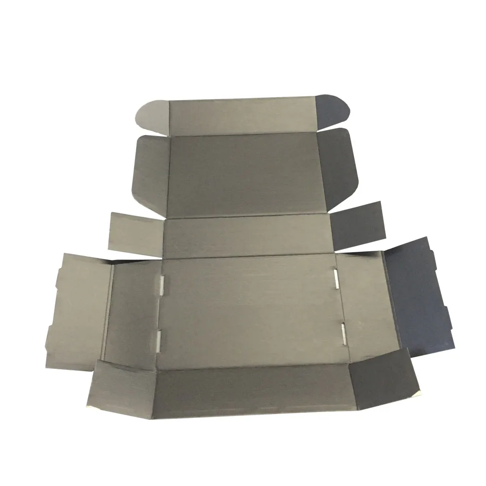 Cheap printing empty cosmetic skincare cream black mailer box makeup sets shipping box with logo silver