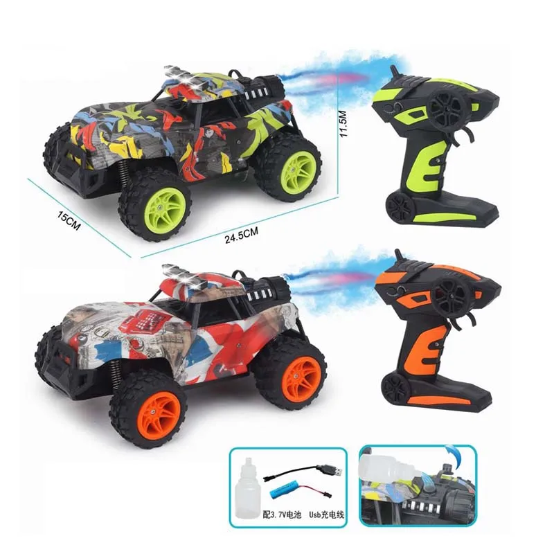 New Arrivals 2022 Design Kids Boys Christmas Gifts 8 Channel Spray Remote Control Rc High-speed Car Toys