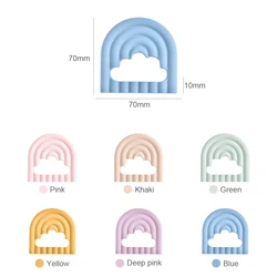 Maysun Food Grade Rainbow Silicone Baby Teethers Donut Rubber Toy Chewable Teething Toys Silicone Baby Teether