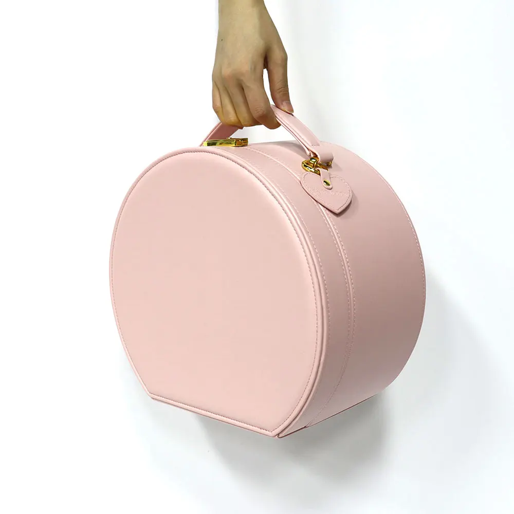 Handmade Decorative Paper Leather Gift Eyelash Cardboard Luxury Baby Cloth Toy Suitcase Gift Storage Packaging Box With Handle