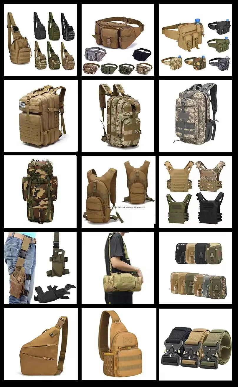Camping Hiking Outdoor Crossbody Bag Polyester Chest Bag Single Shoulder Men Tactical Sling Bag