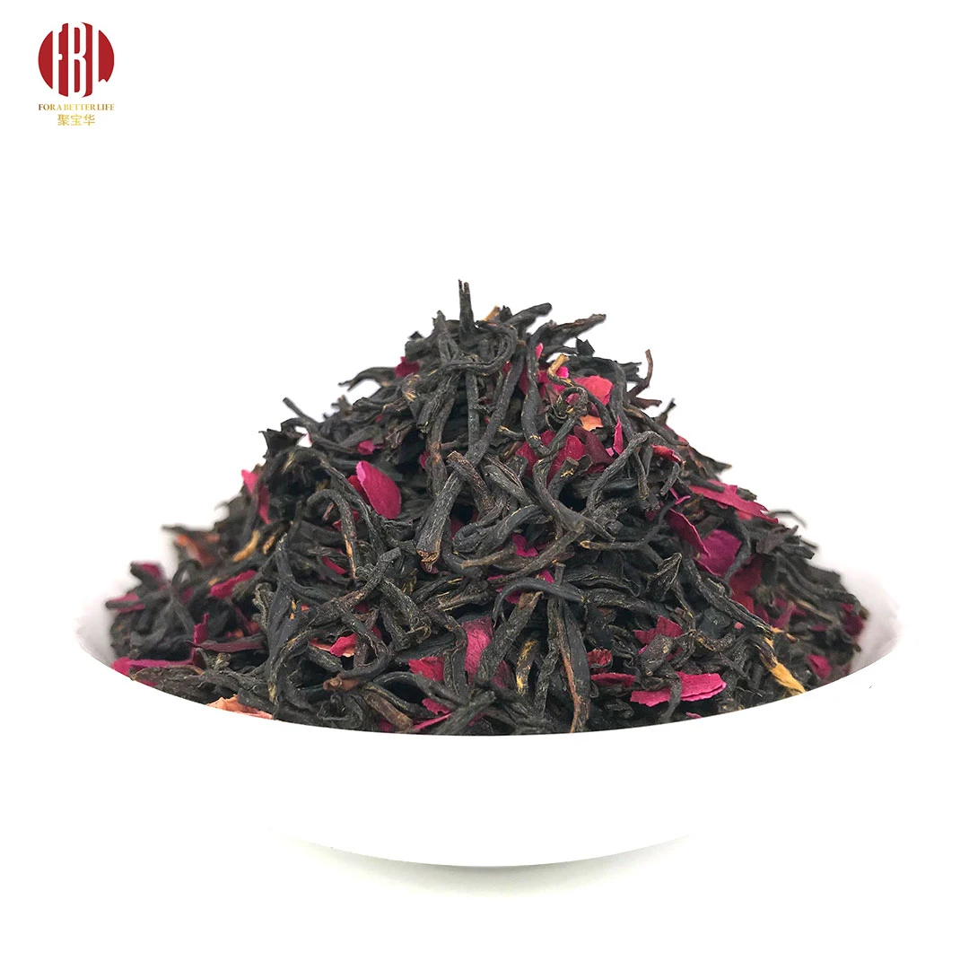 Refreshing rose petal lychee black tea Sweet rosehip tea