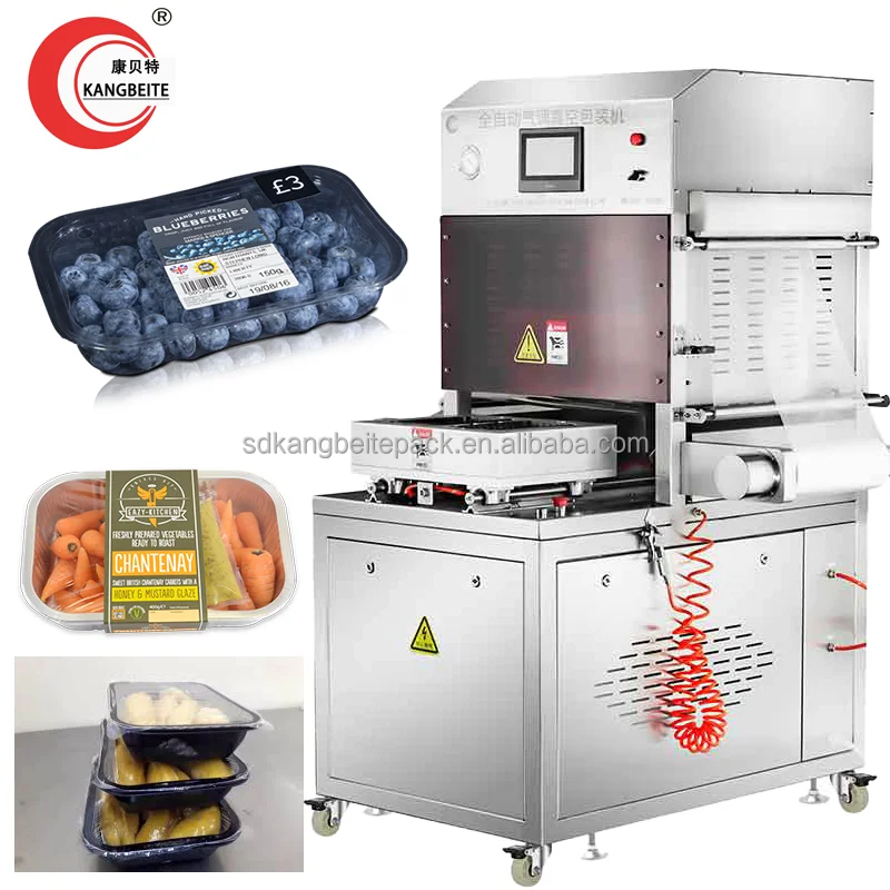 Meat Food Modified Atmosphere Packaging Machine Vacuum Type Map Tray Sealer