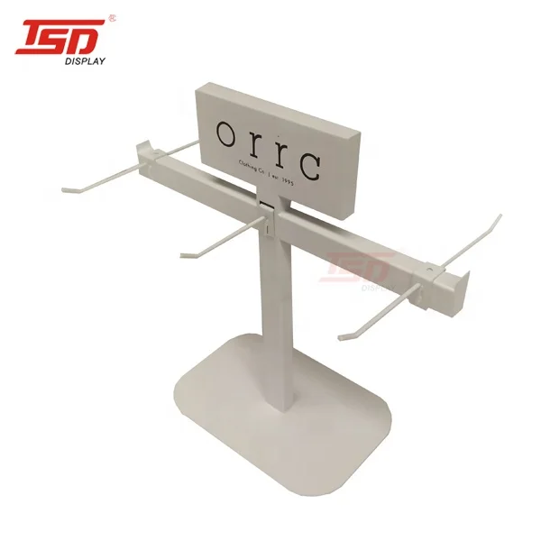 custom shop marketing promotional 2 tiers sock counter hanging socks display stand retail store sock display rack