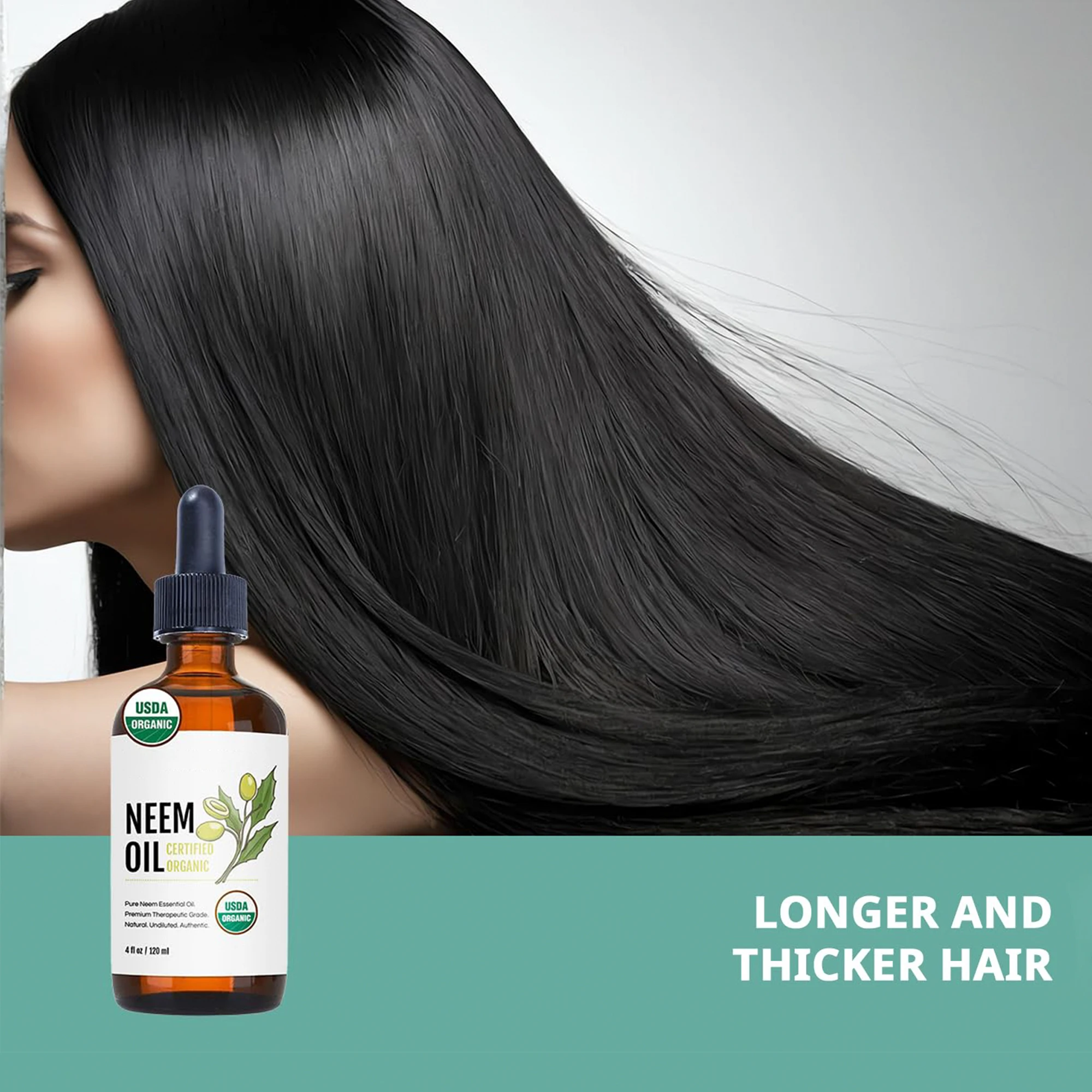 OEM ODM Wholesale Vegan Organic Herbal Nourishing Neem Oil for Dry and Damaged Hair Plant Customized