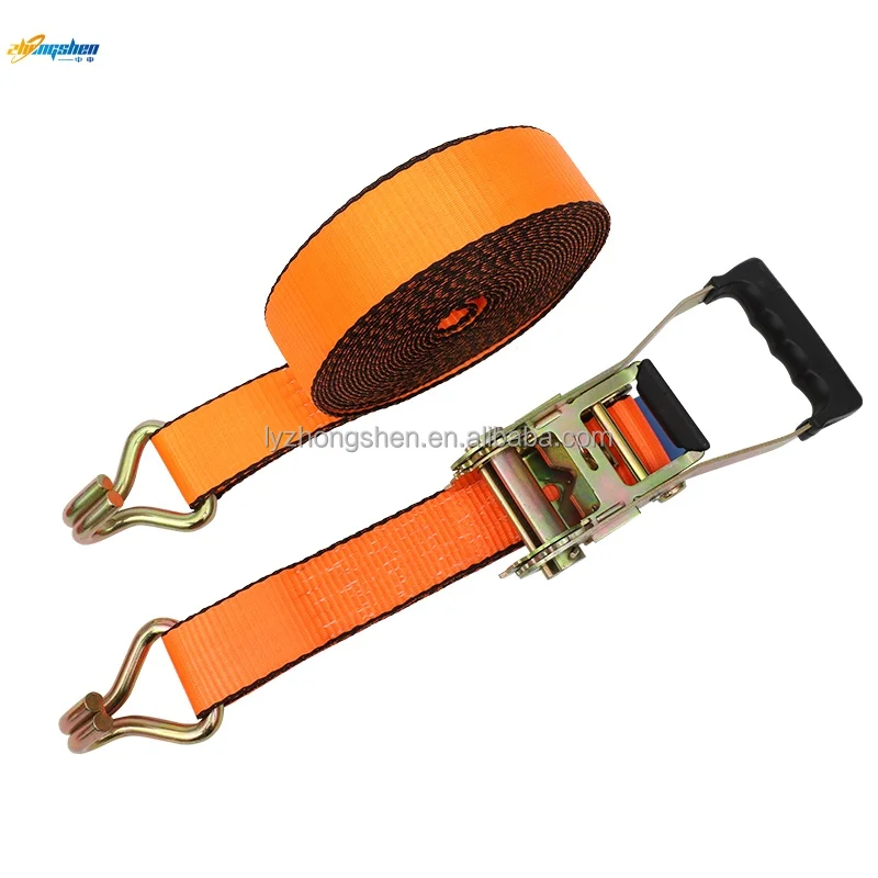 heavy duty cargo lashing belts ratchet tie down endless ratchet straps with hook orange 5ton ratchet strap