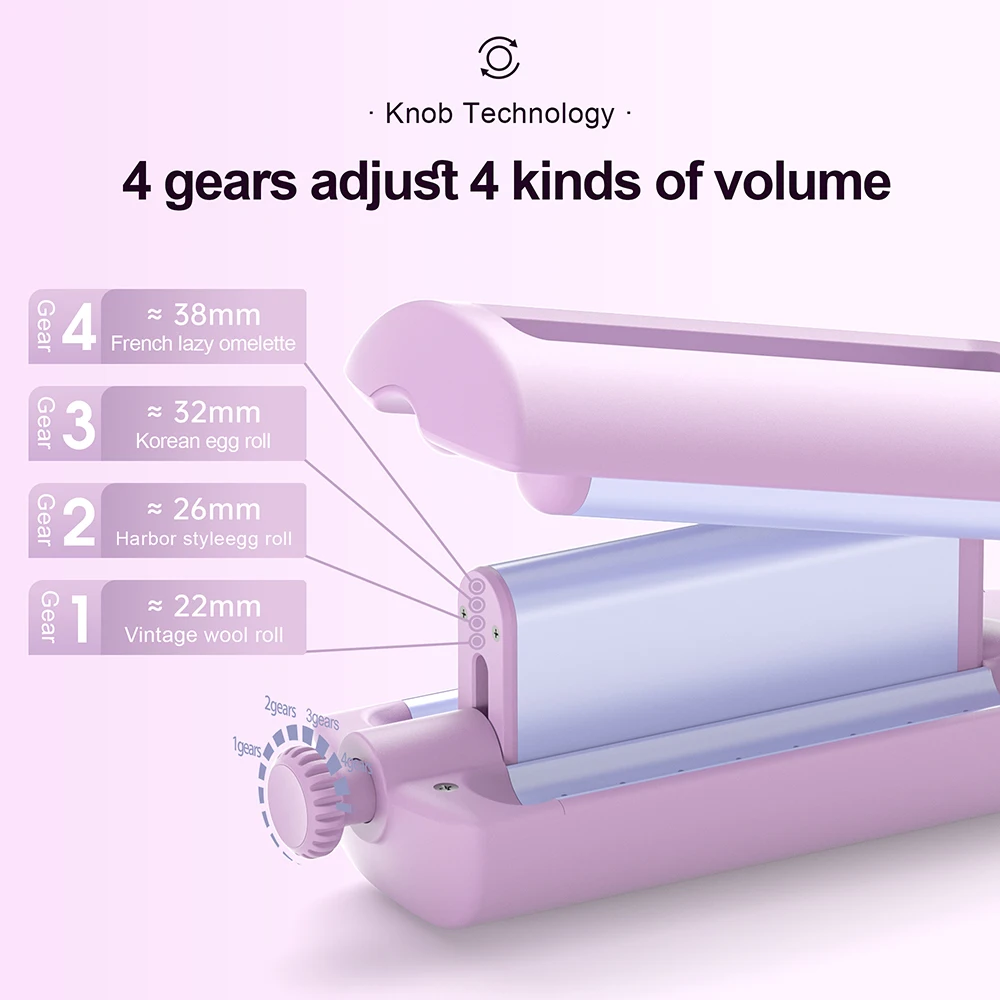 bedazzled temperature control tapered barrel automatic led adjustivble waver custom color portable curling iron
