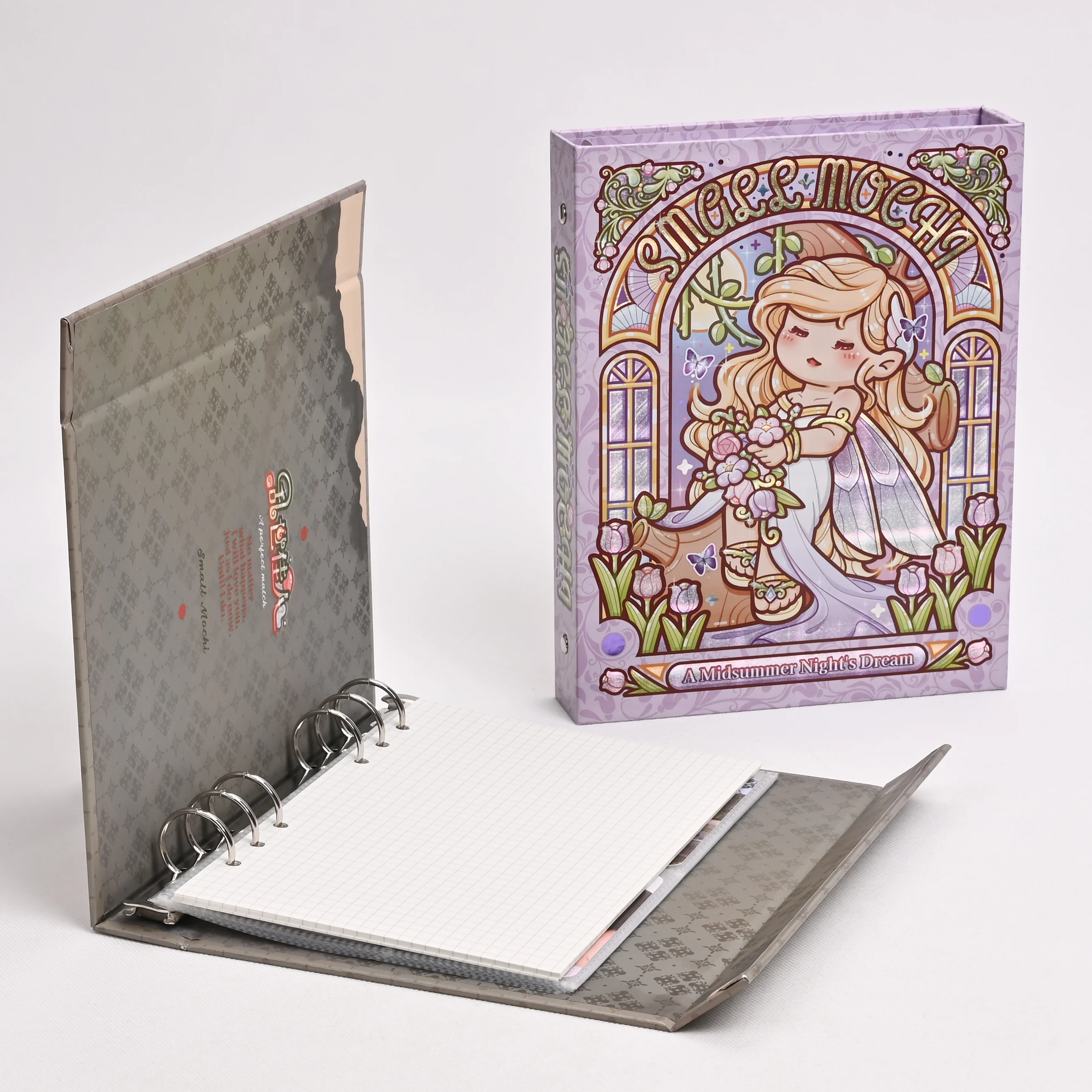 Wholesale Custom A5 A6 Box Binder Refillable Colored Loose leaf 6 Ring Binder Budget Planner Folder For kids students