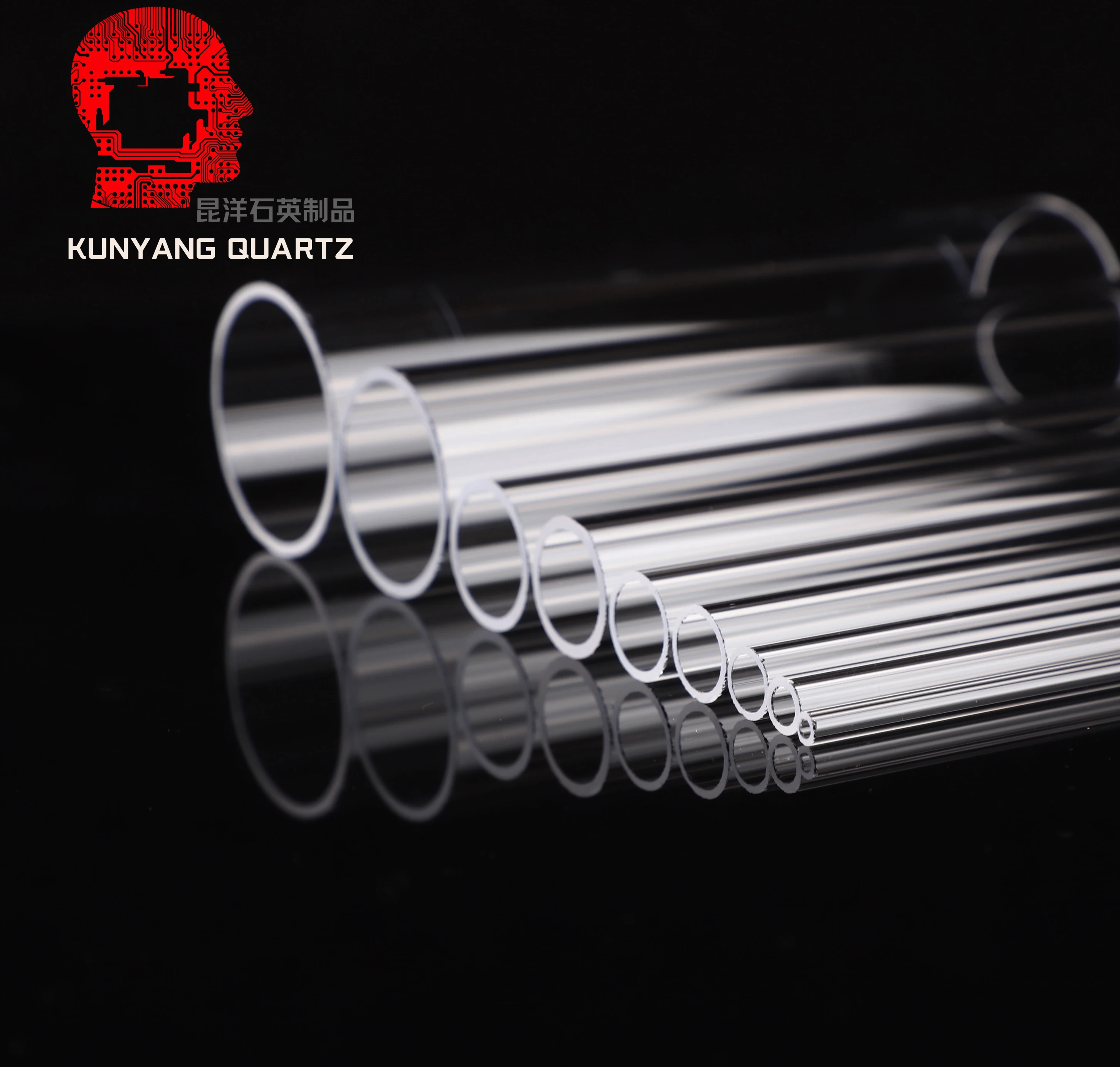 Кварцевая стеклянная трубка большого диаметра