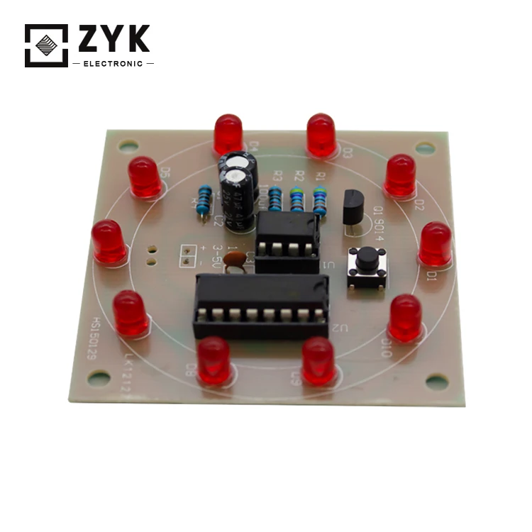 High Quality DIY Electronic LED Flashing Wheel of Fortune Kit Factory Wholesale Price