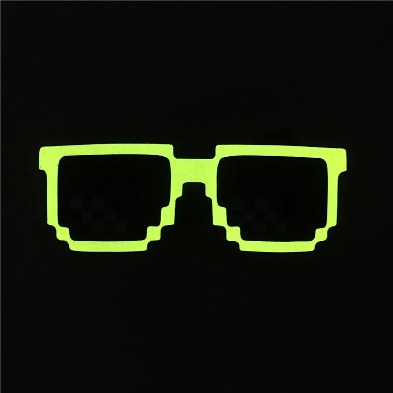 2022  glowing rave EL panel  Mosaic party neon flashing glasses for Festivals, Halloween Christmas Birthday,party