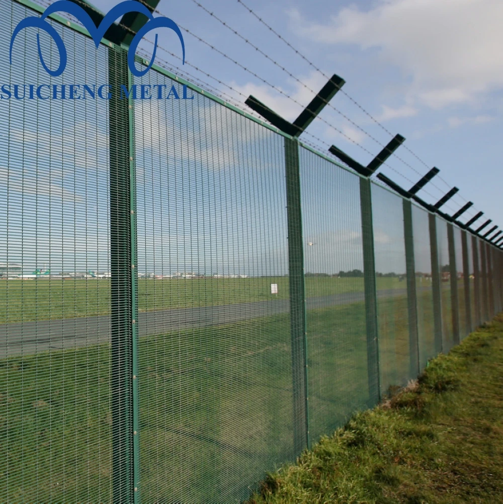 Airport High Security 358 Anti climb Fence with Secure Wall for Commercial Residential Airport Boundary