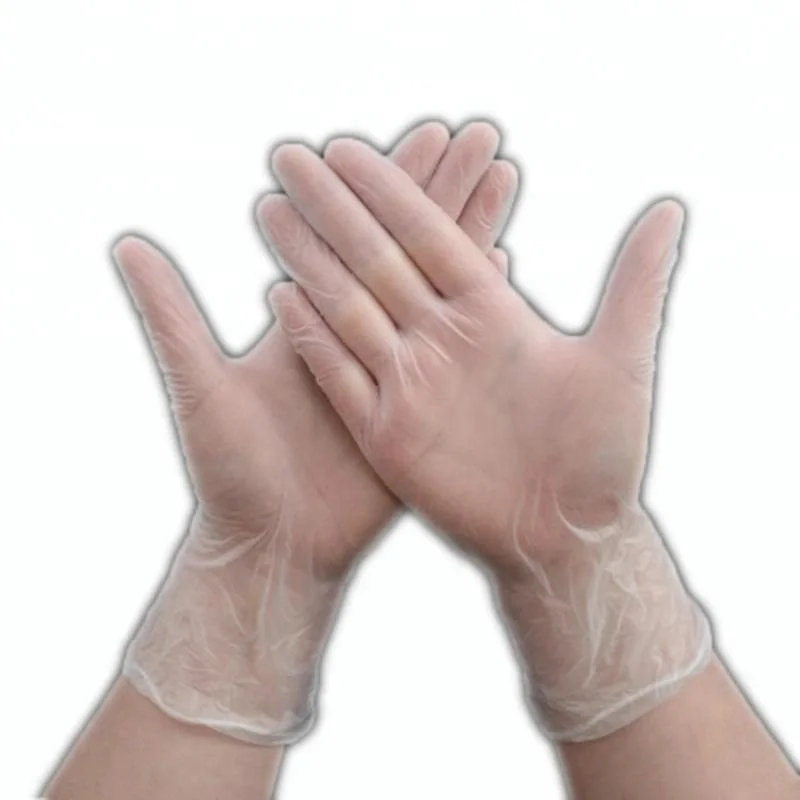 Промышленные беспорошковые виниловые перчатки для чистых помещений, высокопрочные Прочные прозрачные одноразовые перчатки из ПВХ с бисером, Заводские перчатки