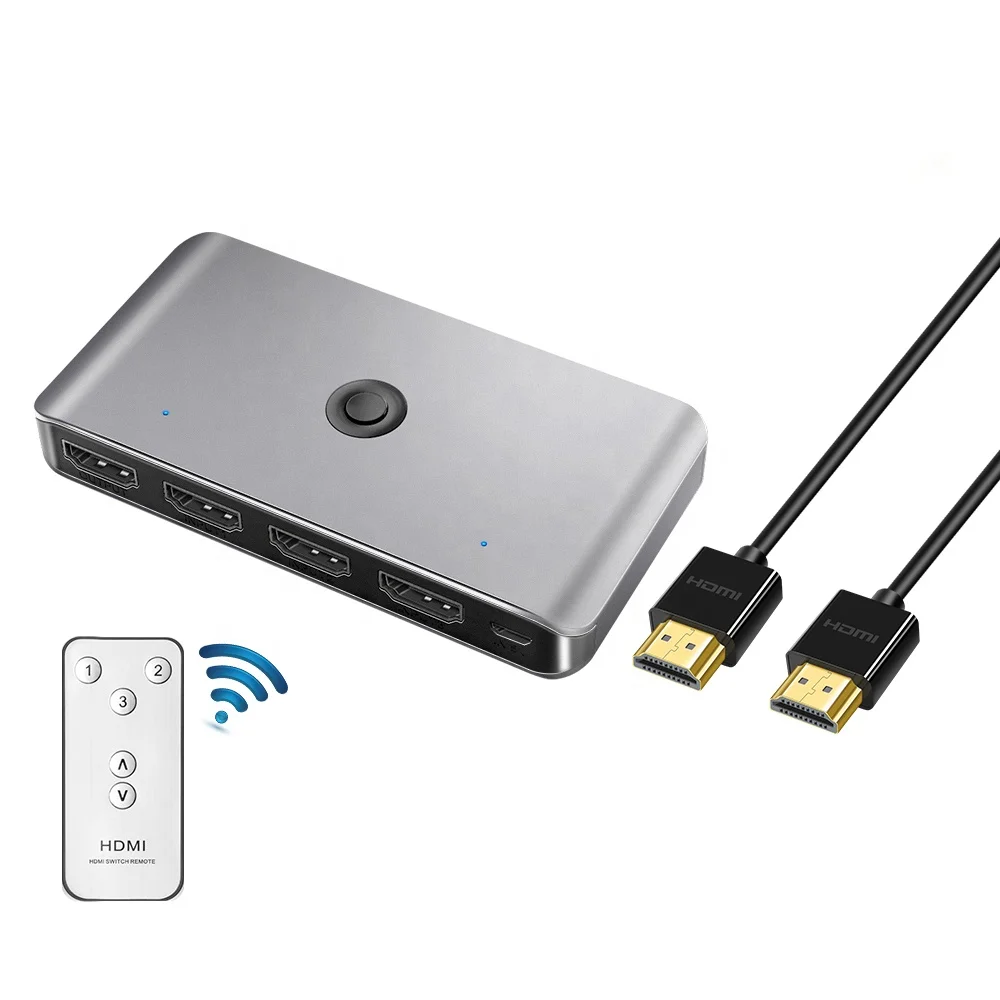 4K HDMI 2,0 переключатель 2 входа 4 выхода для ПК ноутбука 4 порта kvm переключатель адаптер