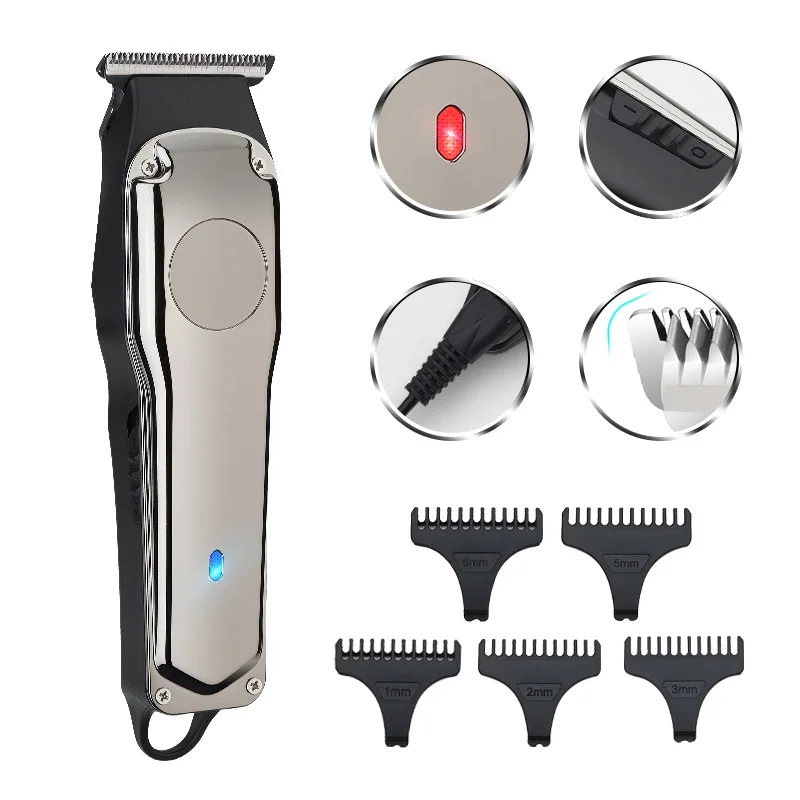 Suttik LK-1919 USB Rechargeable Barber Clippers Professional Hair Cutting Kit Cordless Hair Clipper Trimmer for Men Electric 5w