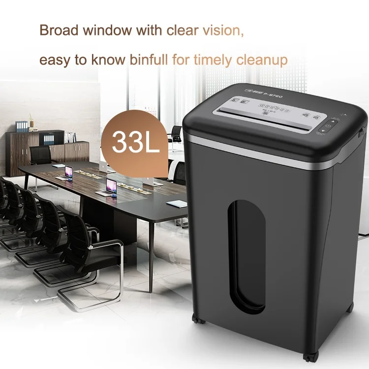 Comet 33L P4 Heavy Duty Commercial Paper Shredder Cross Cut 4*40mm A4 25 Sheets P-8760 Office Paper Shredder Machine