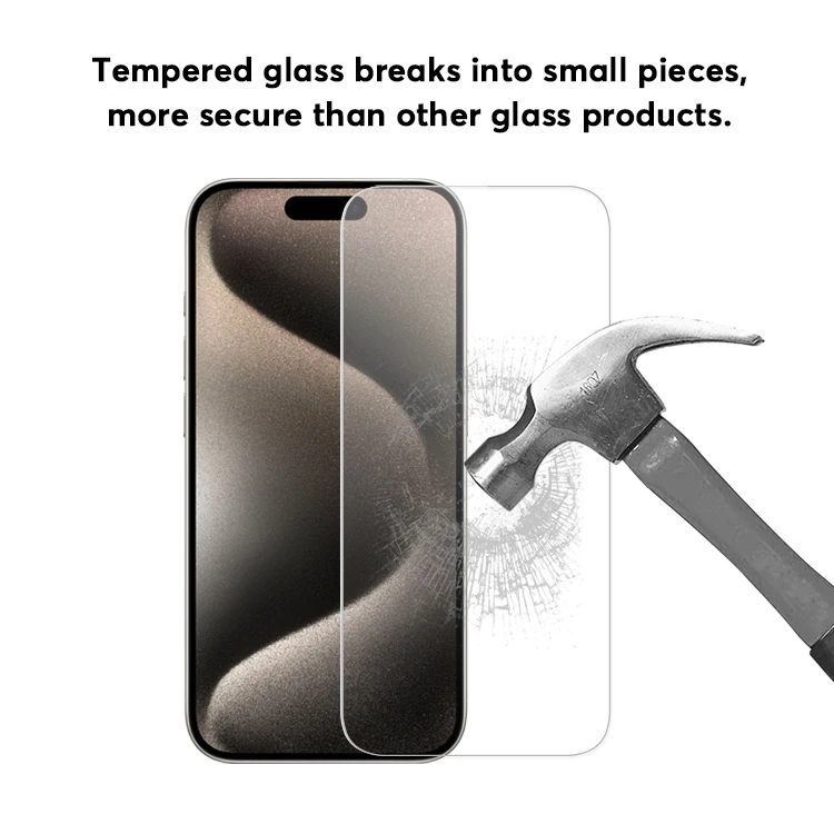 Free samples Fast Shipping Bubble Dust Free HD Clear Full Coverage Screen Protectors Temper glass For iPhone 14 12 13 15